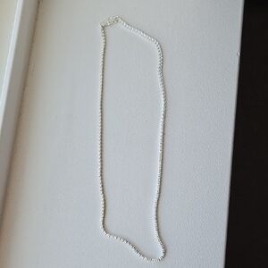 The Prong-Set Tennis Necklace- Silver